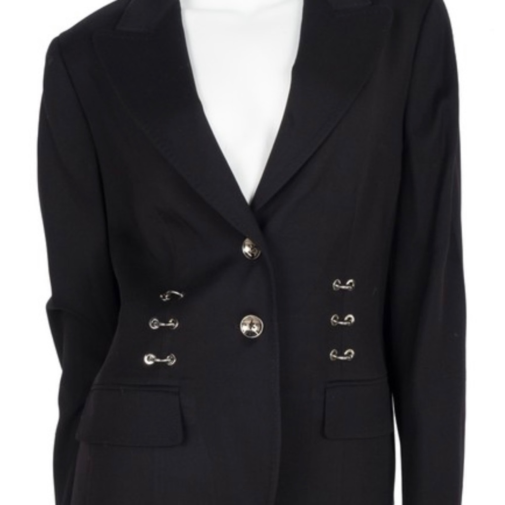 ESCADA black blazer with silver embellishments- Like new condition.  Fabulous